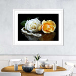 Pearls And Roses Wall Art