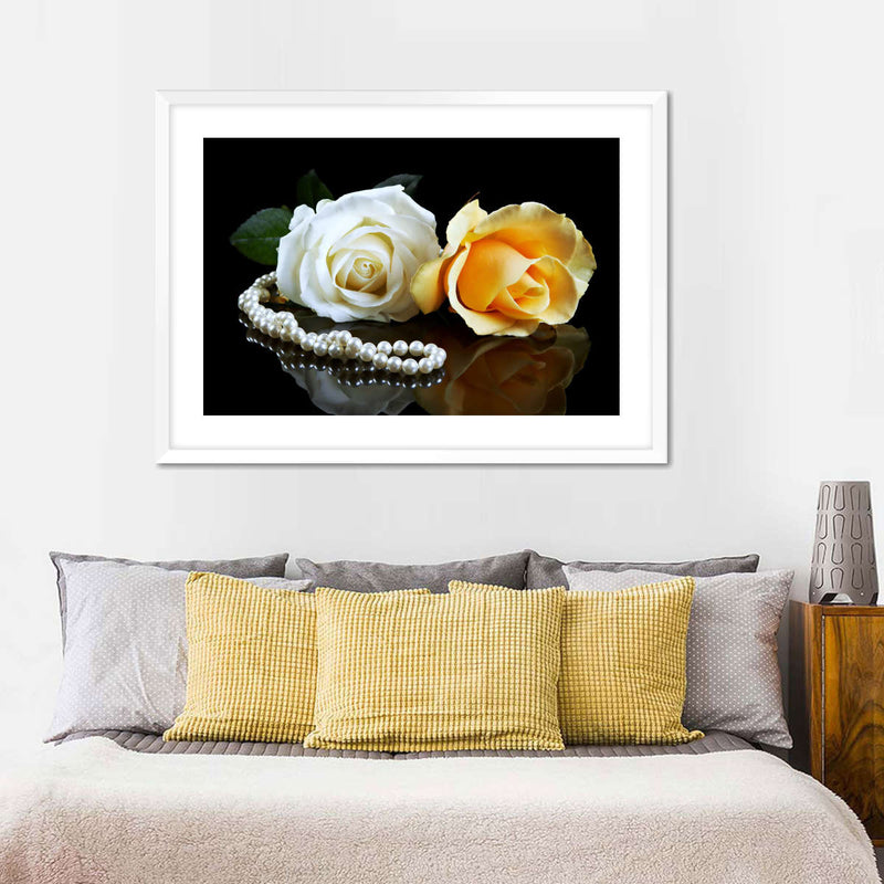 Pearls And Roses Wall Art