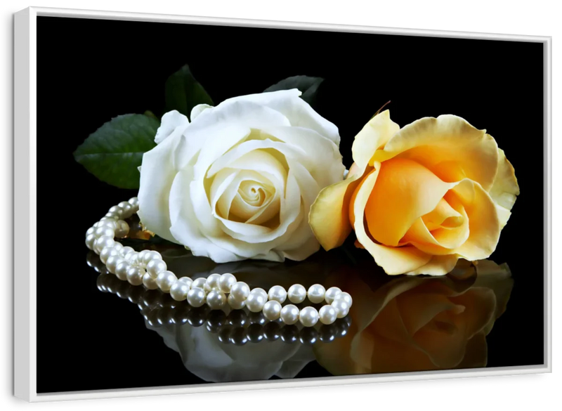 Pearls And Roses Wall Art