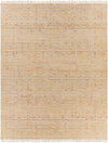 Rice Handcrafted Fringed Jute Carpet