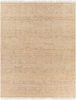 Rice Handcrafted Fringed Jute Carpet