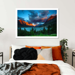 St. Mary Lake Dramatic Sunrise Wall Art
