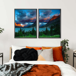 St. Mary Lake Dramatic Sunrise Wall Art