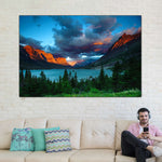 St. Mary Lake Dramatic Sunrise Wall Art