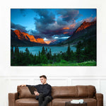 St. Mary Lake Dramatic Sunrise Wall Art