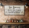 Personalized Basement Bar Sign: Rustic Modern Decor for Your Home Bar – Perfect Last Minute Anniversary Gift for Him