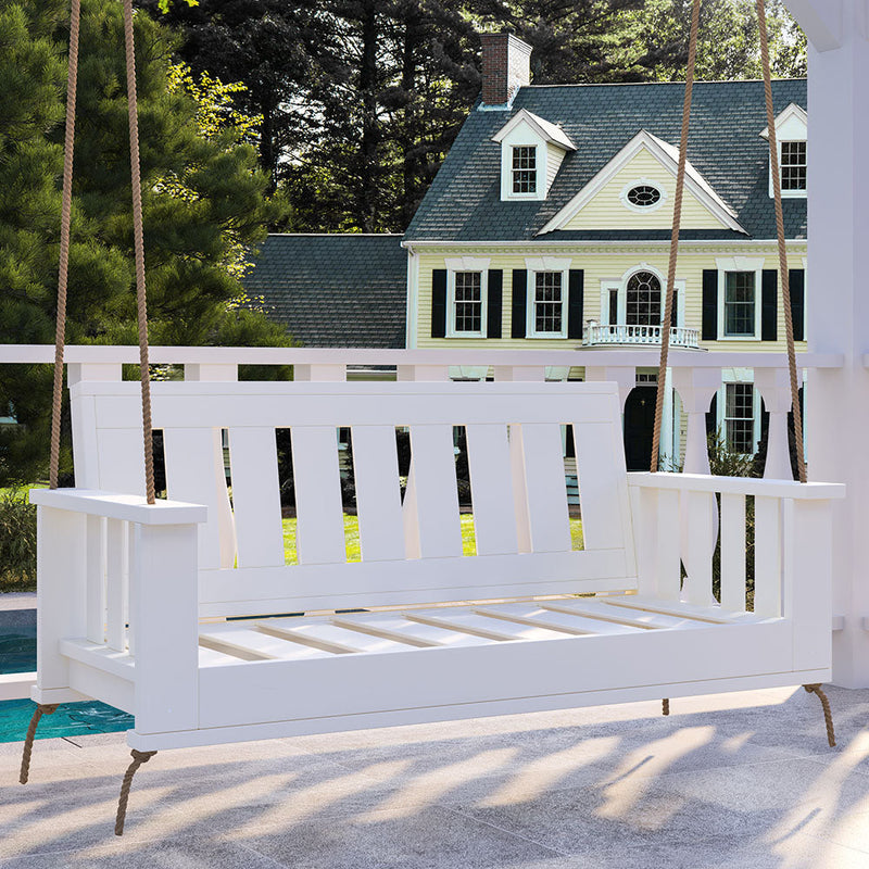 Breezy Acres Rockford Daybed Swing Package with Included Cushions, Lounge, Tricorn Black Paint
