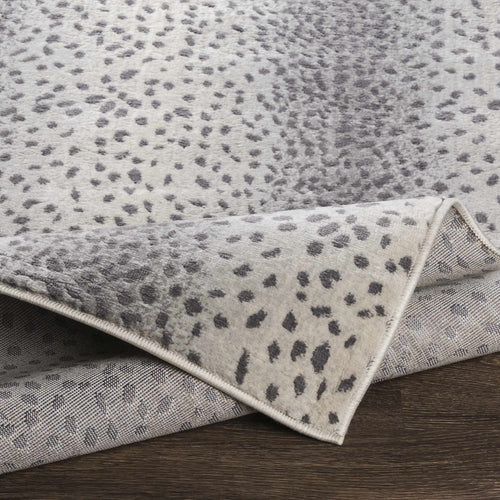 Pointblank Gray Leopard Print Rug