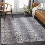 Pointblank Tan & Navy Leopard Print Rug