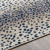 Pointblank Tan & Navy Leopard Print Rug