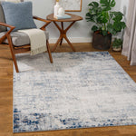 Texanna Abstract Blue/Gray Area Rug