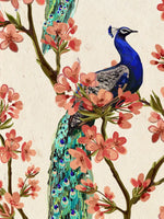 Royal Blue Peacocks Wall Art