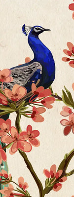 Royal Blue Peacocks Wall Art