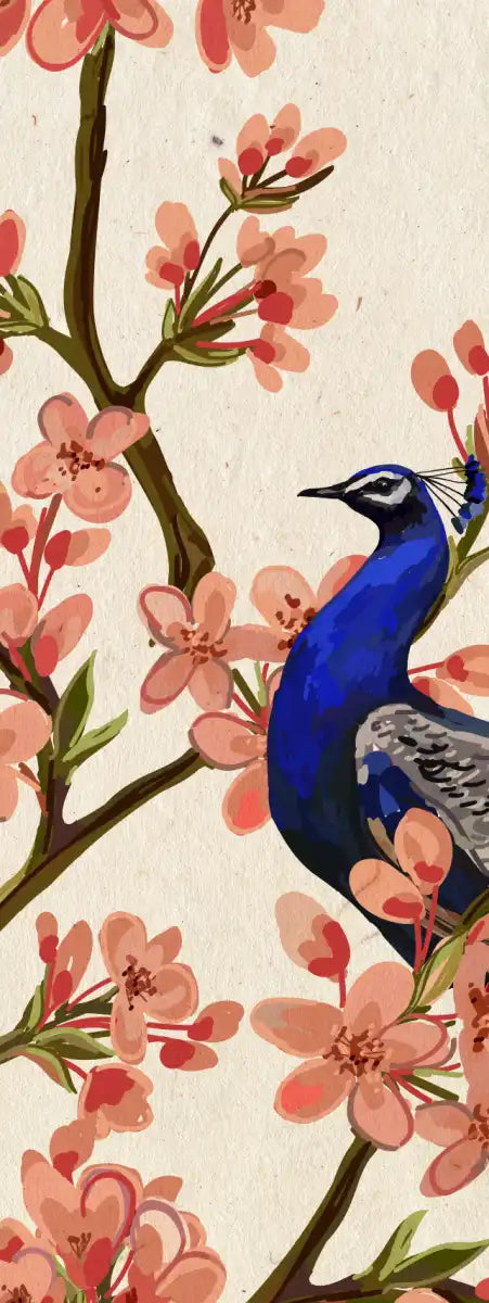 Royal Blue Peacocks Wall Art