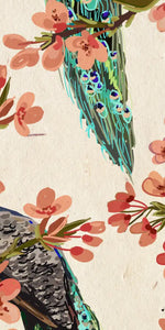 Royal Blue Peacocks Wall Art
