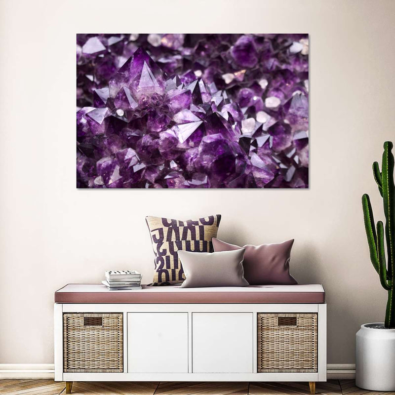 Purple Amethyst Geode Wall Art