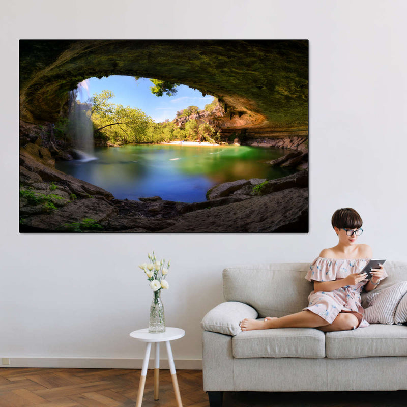 Hamilton Pool And Waterfall Wall Art