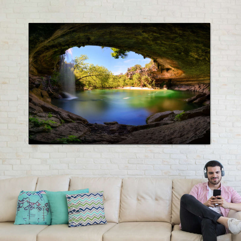 Hamilton Pool And Waterfall Wall Art