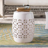 Pondorf White Garden Stool