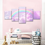 Rainbow On Clouds Wall Art