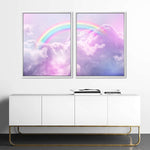 Rainbow On Clouds Wall Art