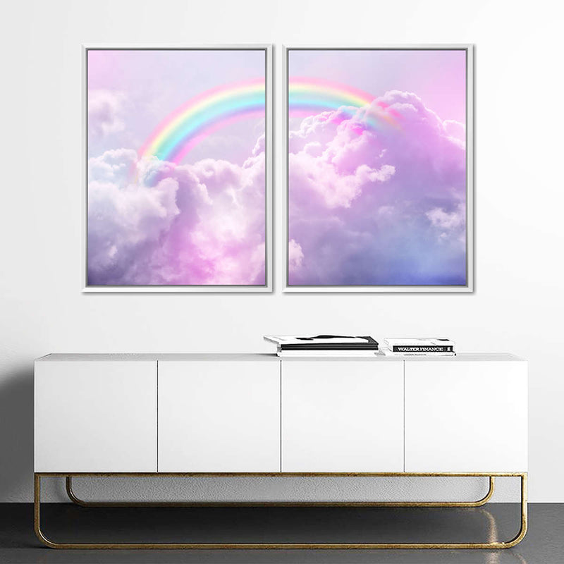 Rainbow On Clouds Wall Art