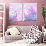 Rainbow On Clouds Wall Art