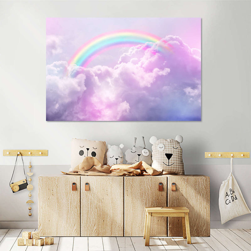 Rainbow On Clouds Wall Art