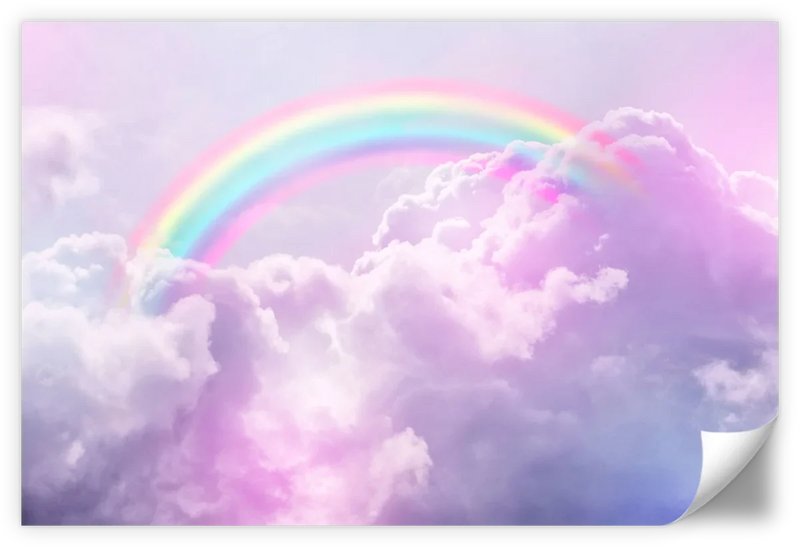 Rainbow On Clouds Wall Art