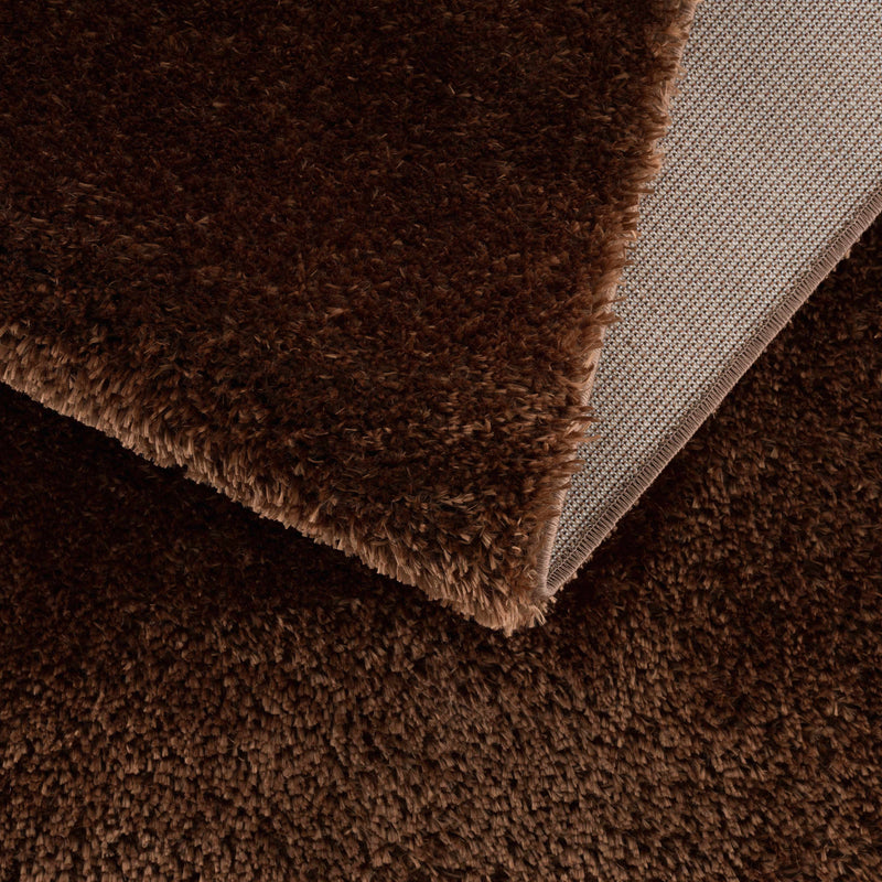 Heavenly Solid Brown Plush Rug