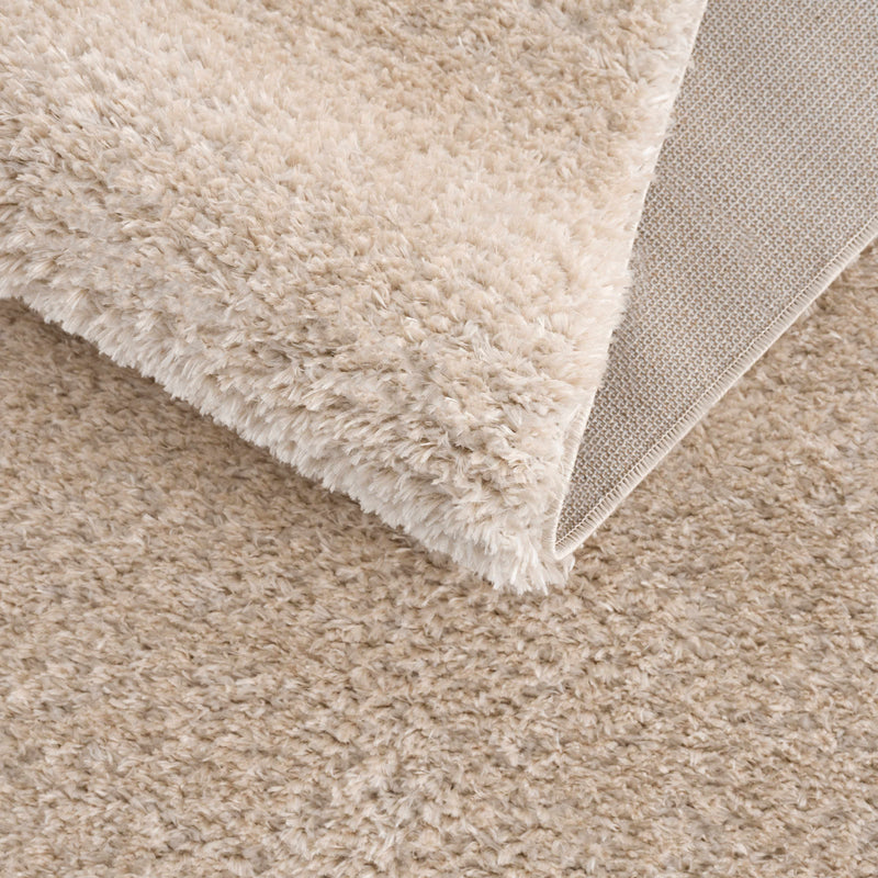 Heavenly Solid Dark Beige Plush Rug