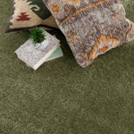 Heavenly Solid Green Plush Rug