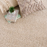 Heavenly Solid Dark Beige Plush Rug