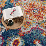 Istanbul Medallion Blue & Orange Area Rug