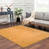 Heavenly Solid Mustard Plush Rug