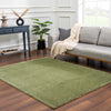 Heavenly Solid Green Plush Rug