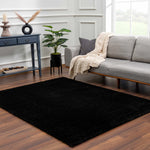 Heavenly Solid Black Plush Rug