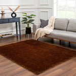 Heavenly Solid Brown Plush Rug