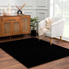 Heavenly Solid Black Plush Rug