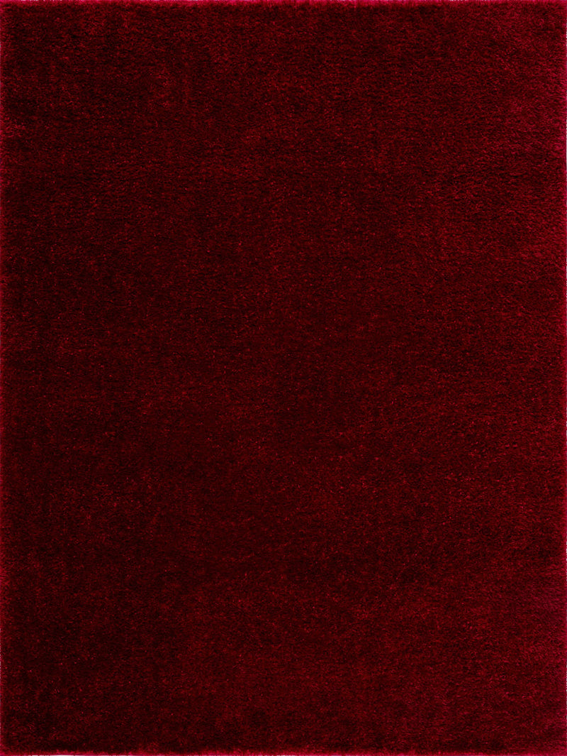 Heavenly Solid Red Plush Rug