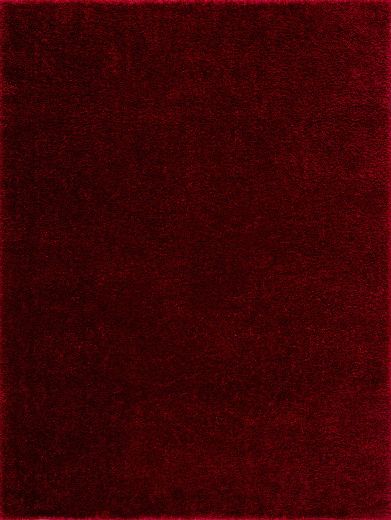 Heavenly Solid Red Plush Rug