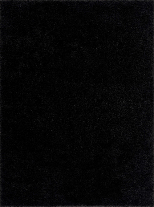 Heavenly Solid Black Plush Rug