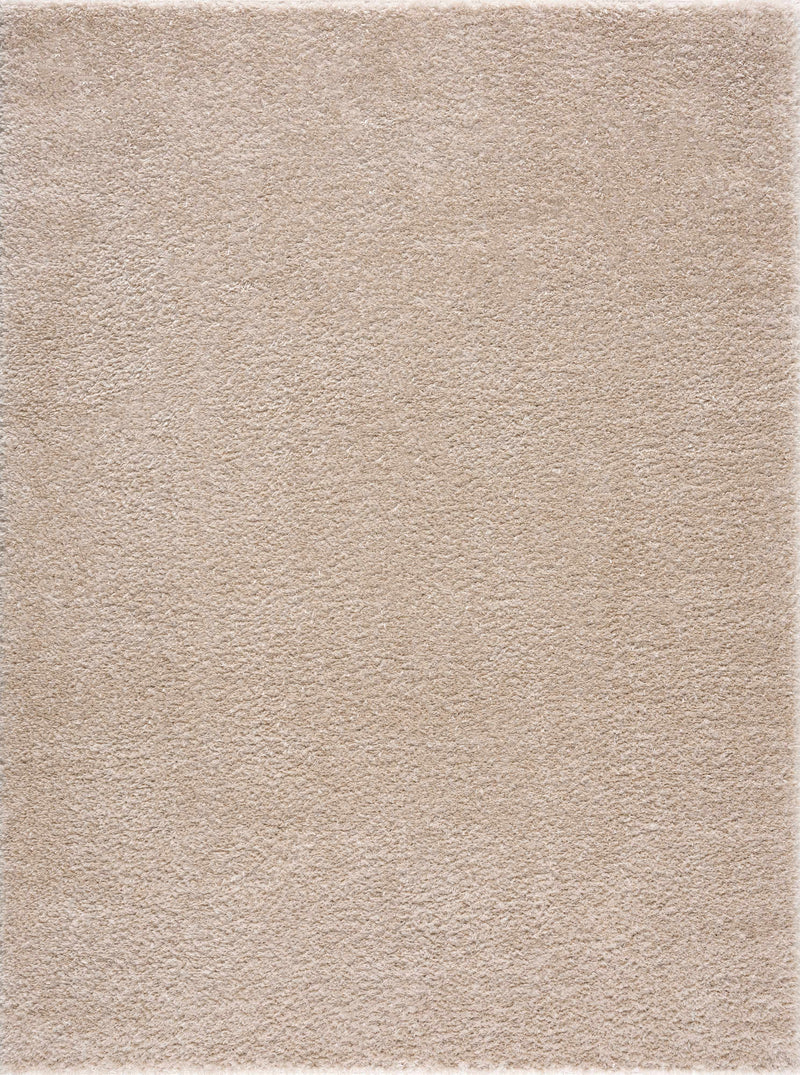 Heavenly Solid Dark Beige Plush Rug