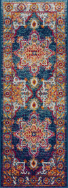 Istanbul Medallion Blue & Orange Area Rug