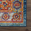 Istanbul Medallion Blue & Orange Area Rug