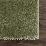 Heavenly Solid Green Plush Rug