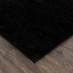 Heavenly Solid Black Plush Rug