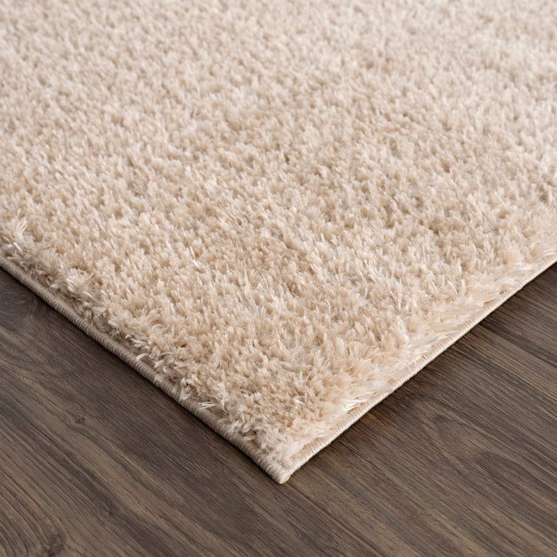 Heavenly Solid Dark Beige Plush Rug