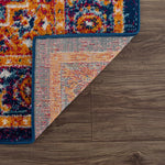 Istanbul Medallion Blue & Orange Area Rug