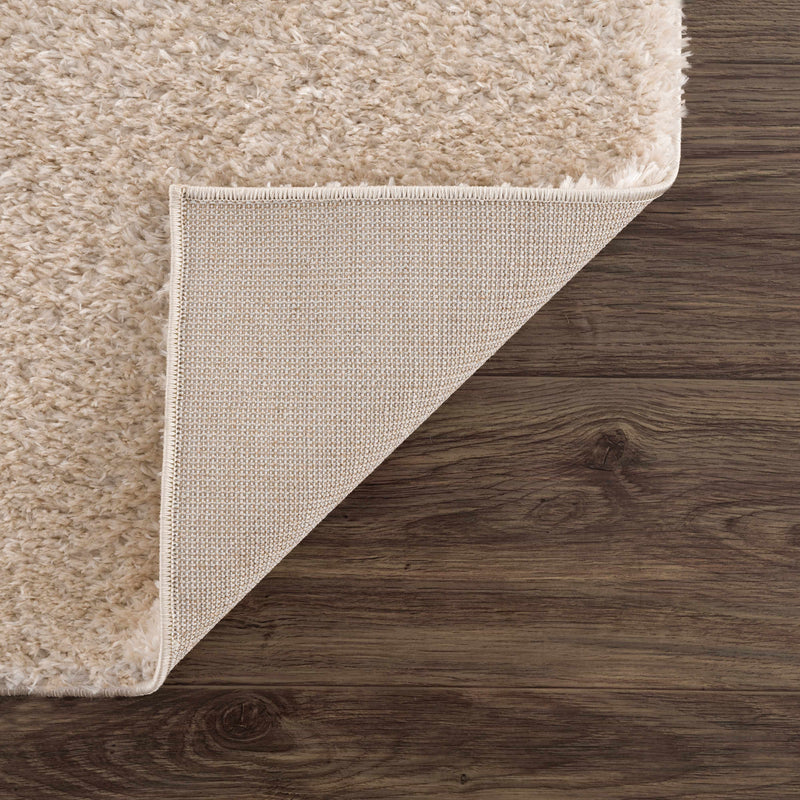 Heavenly Solid Dark Beige Plush Rug